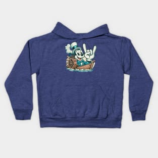 Rock On Steamboat Willie Kids Hoodie